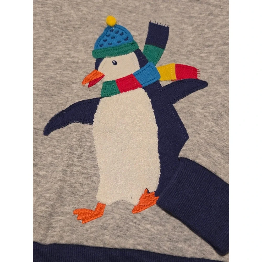 Baby‎ Boden Penguin Pajama Set Toddler Kids 3-4T Grey Long Sleeve Pants